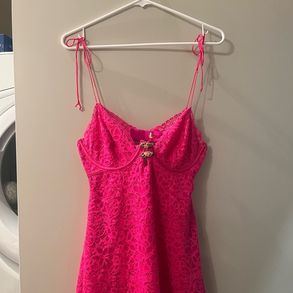 For Love And Lemons Butterfly Pink Lace Dress 🦋